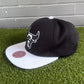 Mitchell & Ness Chicago Bulls NBA Black White Adjustable Snapback Hat One Size