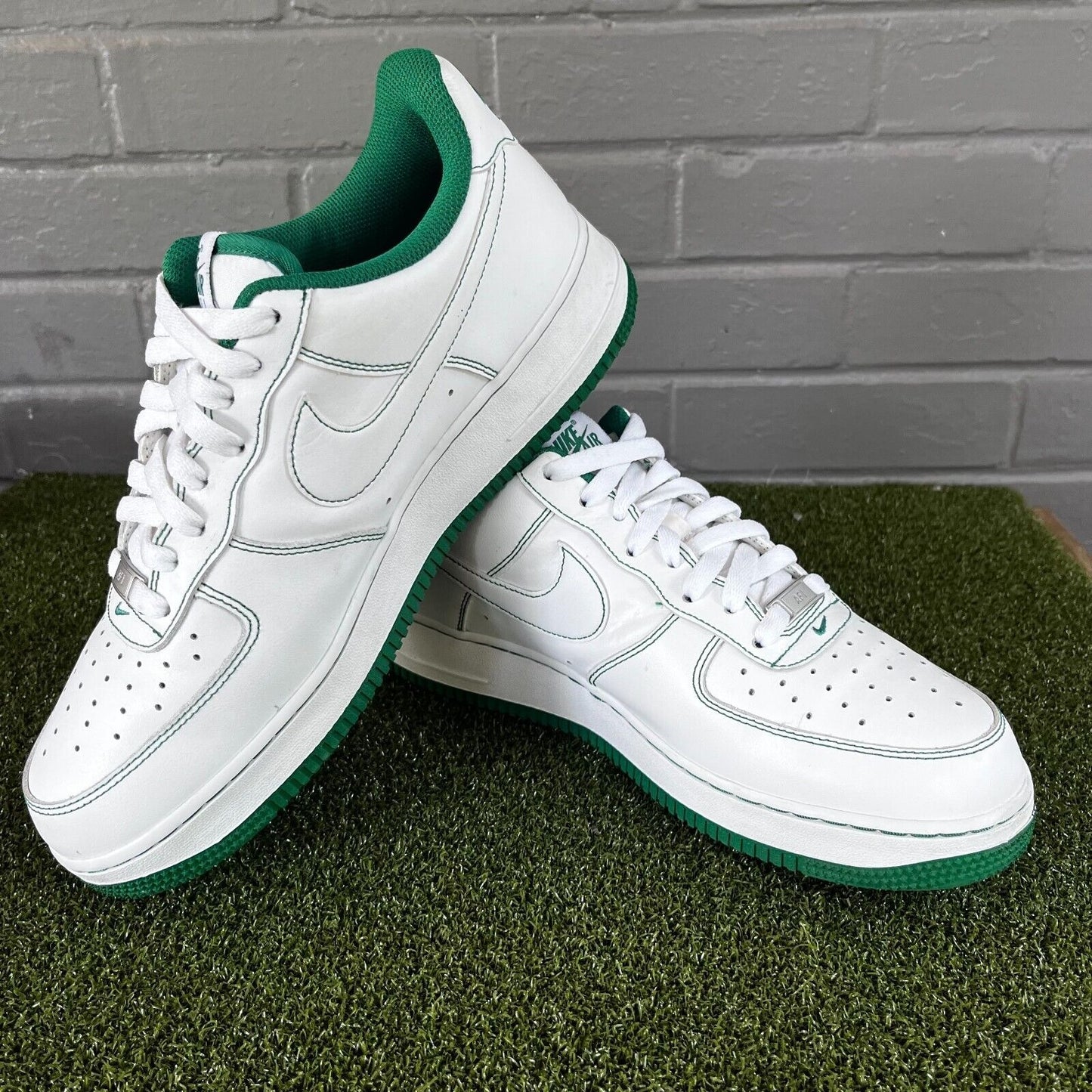 Size 10 - Nike Air Force 1 Contrast Stitch White Pine Green CV1724-100 Mens Sneakers