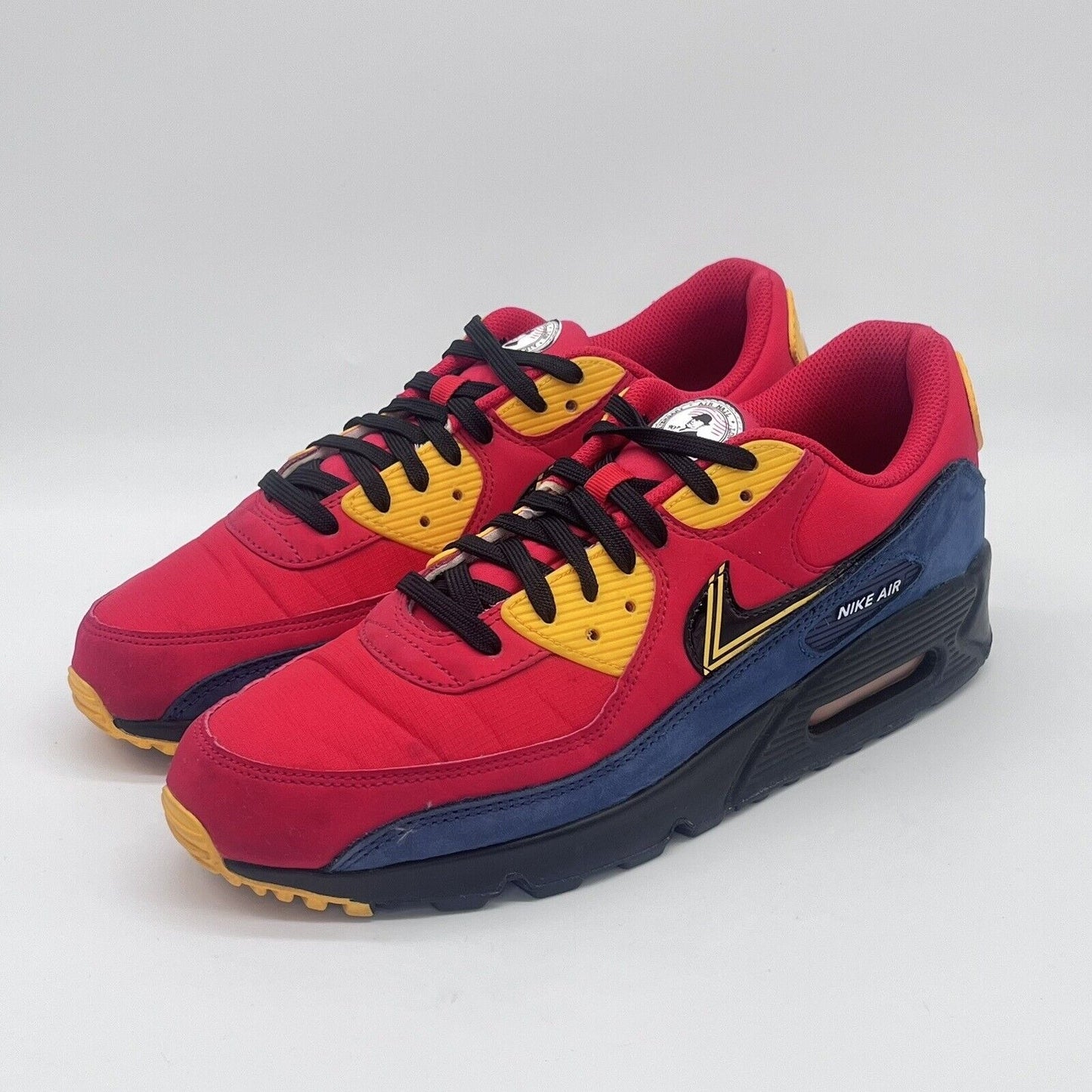 Size 12 - Nike Air Max 90 Premium City Pack London CJ1794-600 Mens Sneakers Red