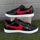 Nike Blazer Low QS Black Red Patent Valentines Day A01033-001 Kids 6.5 Womens 8