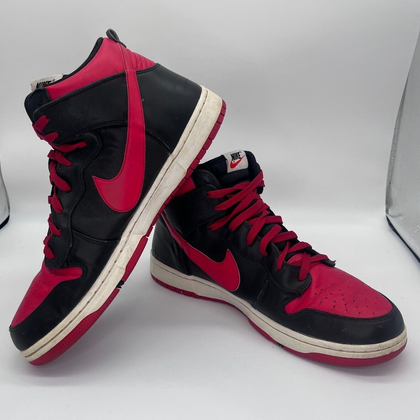 Nike Dunk High CMFT Bred Varsity Black Red 705434-600 Sneaker Men's Size 13