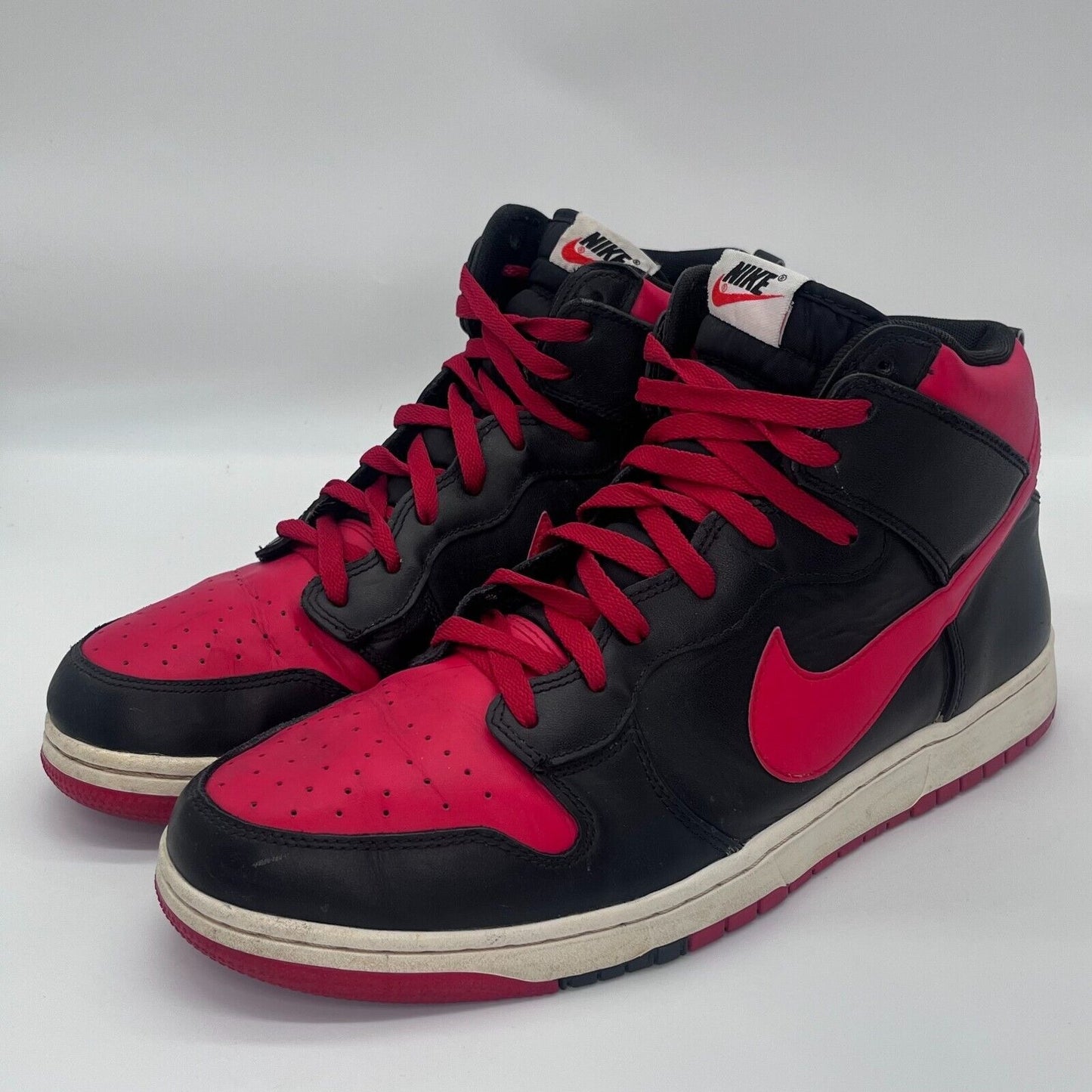 Nike Dunk High CMFT Bred Varsity Black Red 705434-600 Sneaker Men's Size 13