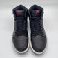 Size 10 - Jordan 1 Retro High Black Satin Red 555088-060 Mens Sneakers