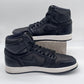 Size 10 - Jordan 1 Retro High Black Satin Red 555088-060 Mens Sneakers