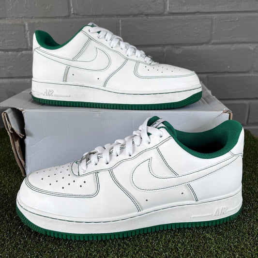 Size 10 - Nike Air Force 1 Contrast Stitch White Pine Green CV1724-100 Mens Sneakers