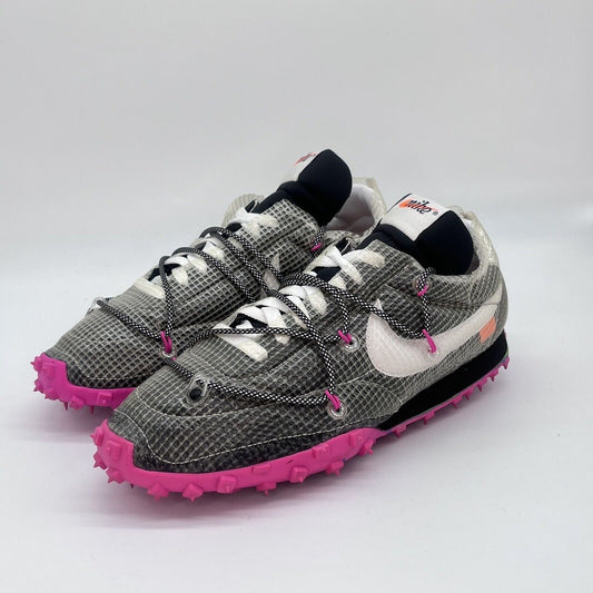 Size 9 - Nike Waffle Racer X Off-White Black Pink CD8180-001 Women’s Sneakers