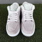 Size 6.5W - Jordan 1 Low SE Sherpa Fleece Gray/White DO0750-002 Womens Shoes