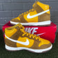 Nike Dunk High First Use University Gold White DH6758-700 Sneakers Women Size 8