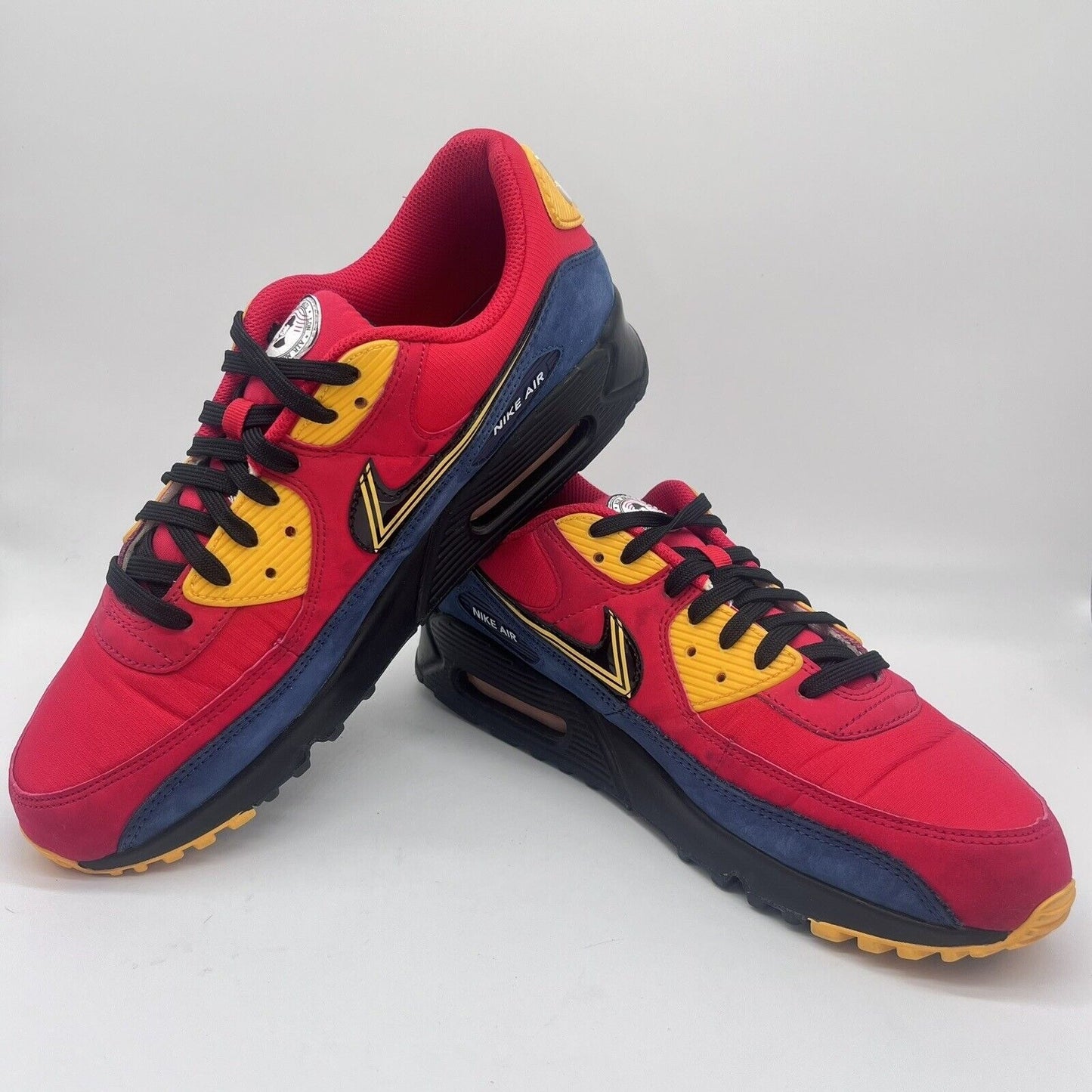 Size 12 - Nike Air Max 90 Premium City Pack London CJ1794-600 Mens Sneakers Red