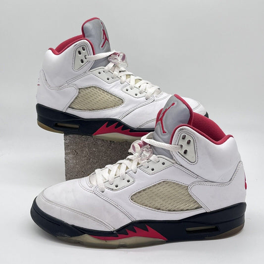 Size 9 - Nike Air Jordan 5 Retro Fire Red White 2020 DA1911-102 Men’s Sneakers