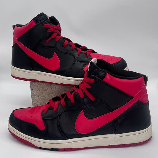 Nike Dunk High CMFT Bred Varsity Black Red 705434-600 Sneaker Men's Size 13