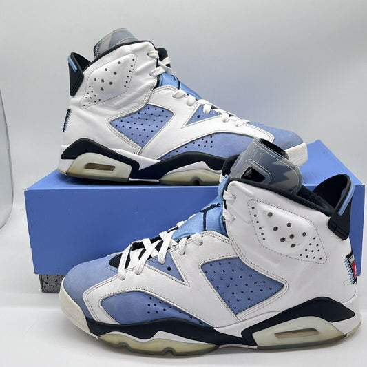 Size 9.5 - Nike Air Jordan 6 UNC Retro White University Blue CT8529-410