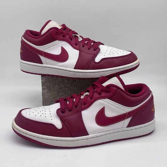Size 10 - Nike Air Jordan 1 Low Cardinal Red 553558-607 Men’s Sneakers 2022