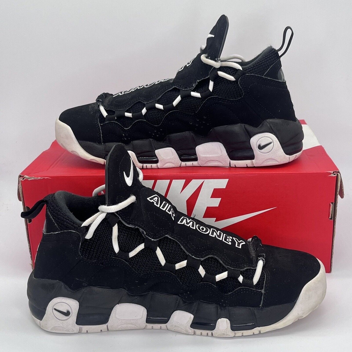 Size 8 - Nike Air More Money Black White Aj2998-001 Men’s Sneakers