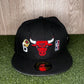 New Era Chicago Bulls 59FIFTY NBA Champions Black Red Fitted Hat 7-3/4 NWT