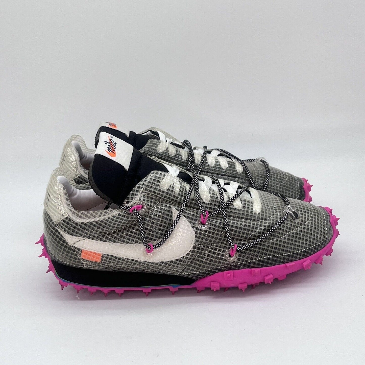 Size 9 - Nike Waffle Racer X Off-White Black Pink CD8180-001 Women’s Sneakers