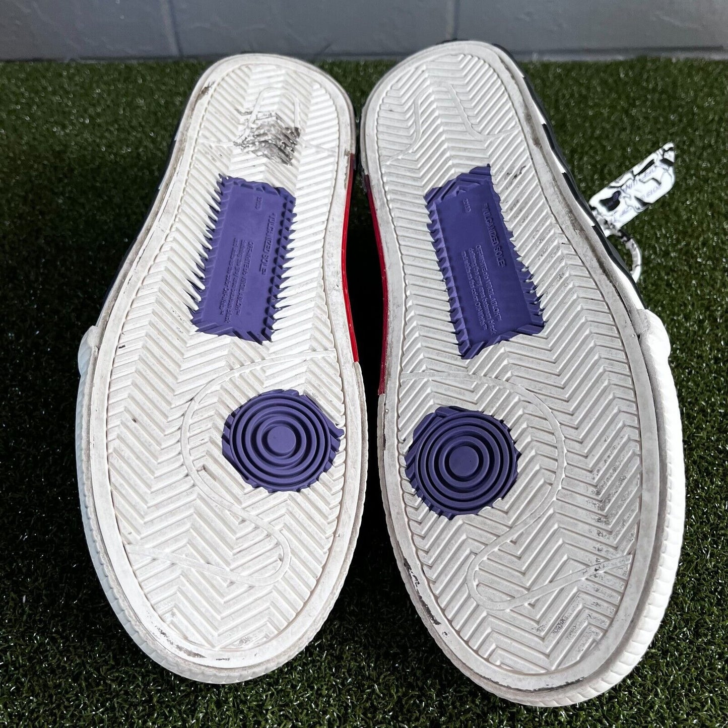 Size 8 - Off-White Tie-Dye Low Vulcanized White Lilac Sneakers