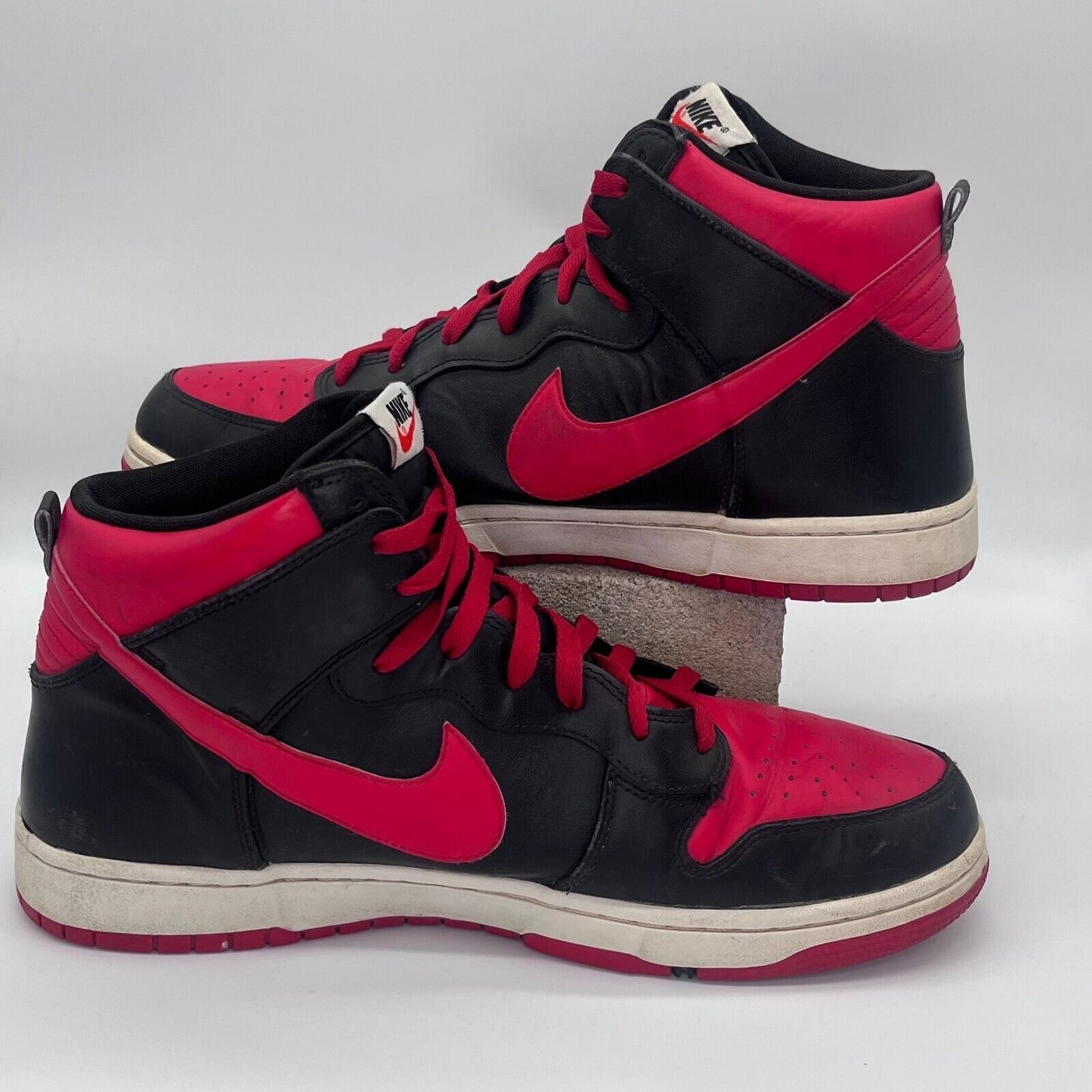 Nike Dunk High CMFT Bred Varsity Black Red 705434-600 Sneaker Men's Size 13