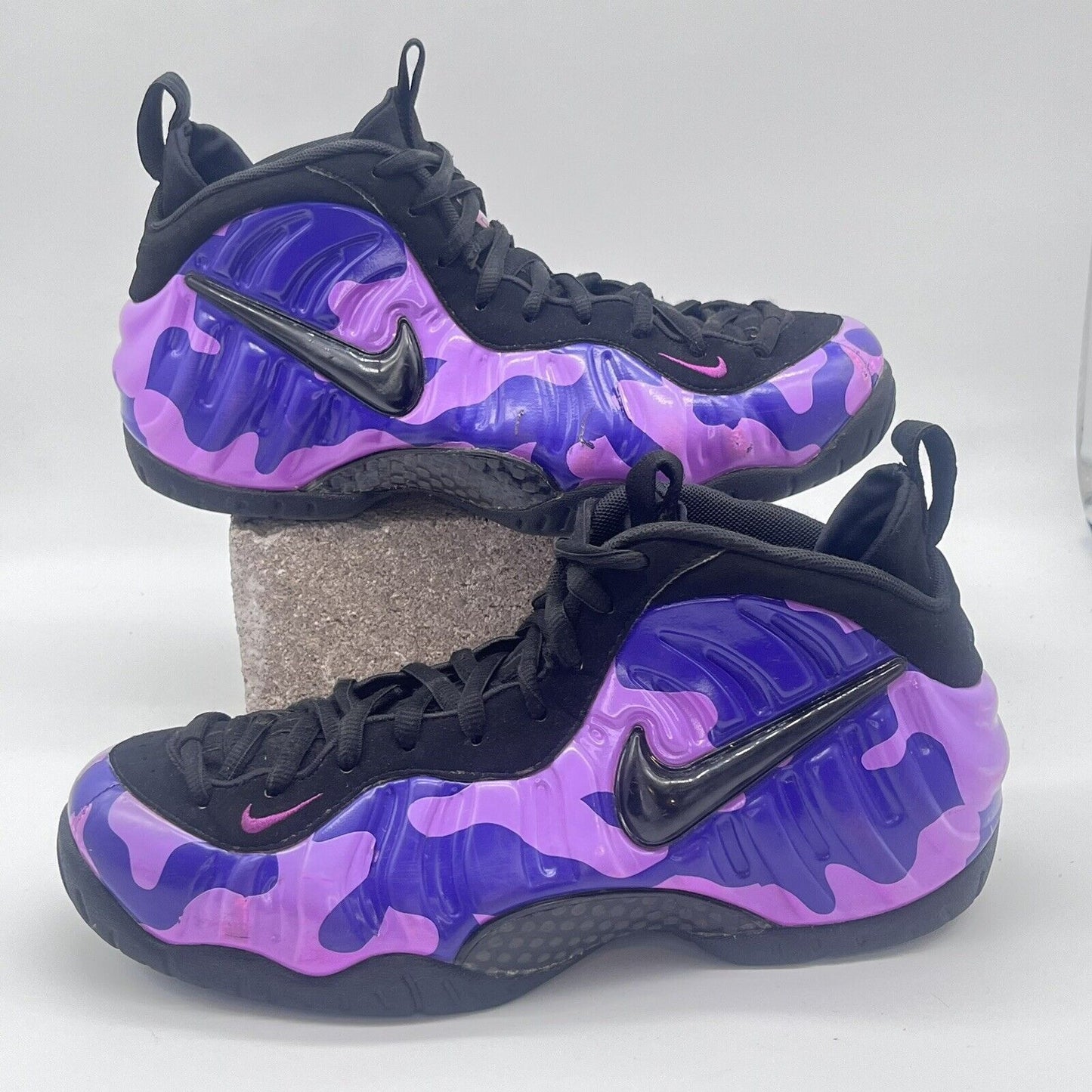 Size 9 - Nike Air Foamposite Pro “Purple Camo” Black OG 624041-012 Mens Sneakers