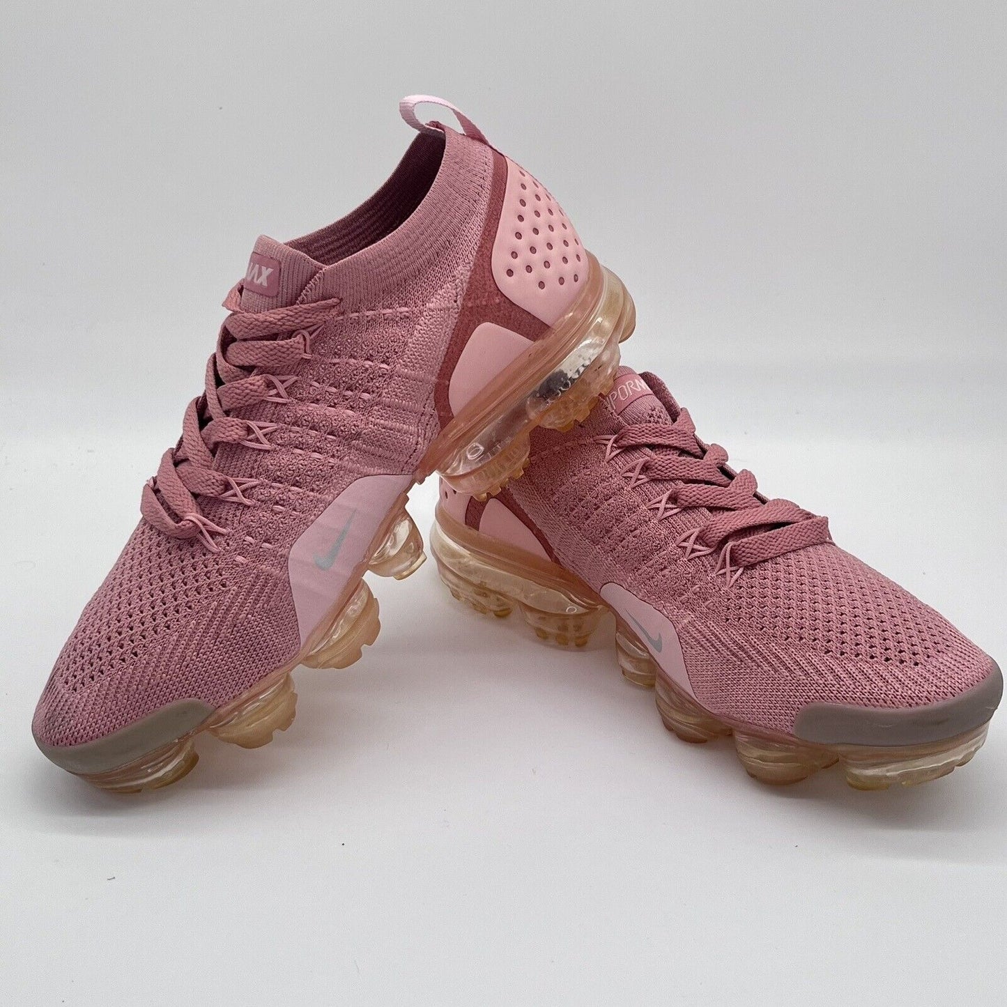 Size 8W - Nike Air Vapormax Flyknit 2 Rust Pink 942843-600 Womens Sneakers