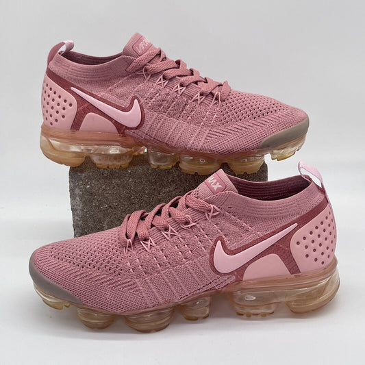 Size 8W - Nike Air Vapormax Flyknit 2 Rust Pink 942843-600 Womens Sneakers