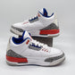 Size 7Y/8.5W - Jordan 3 Retro Knicks White Orange 136064-148 Mens Sneakers