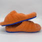 Size 12 - UGG Men's Soft Fluff You Slide Orange Blue Slip on Casual Slipper Shoe