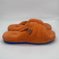 Size 12 - UGG Men's Soft Fluff You Slide Orange Blue Slip on Casual Slipper Shoe